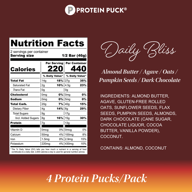 Daily Bliss Multi-Pack (Almond Butter, Dark Chocolate) (4 - 3.25oz Bars)